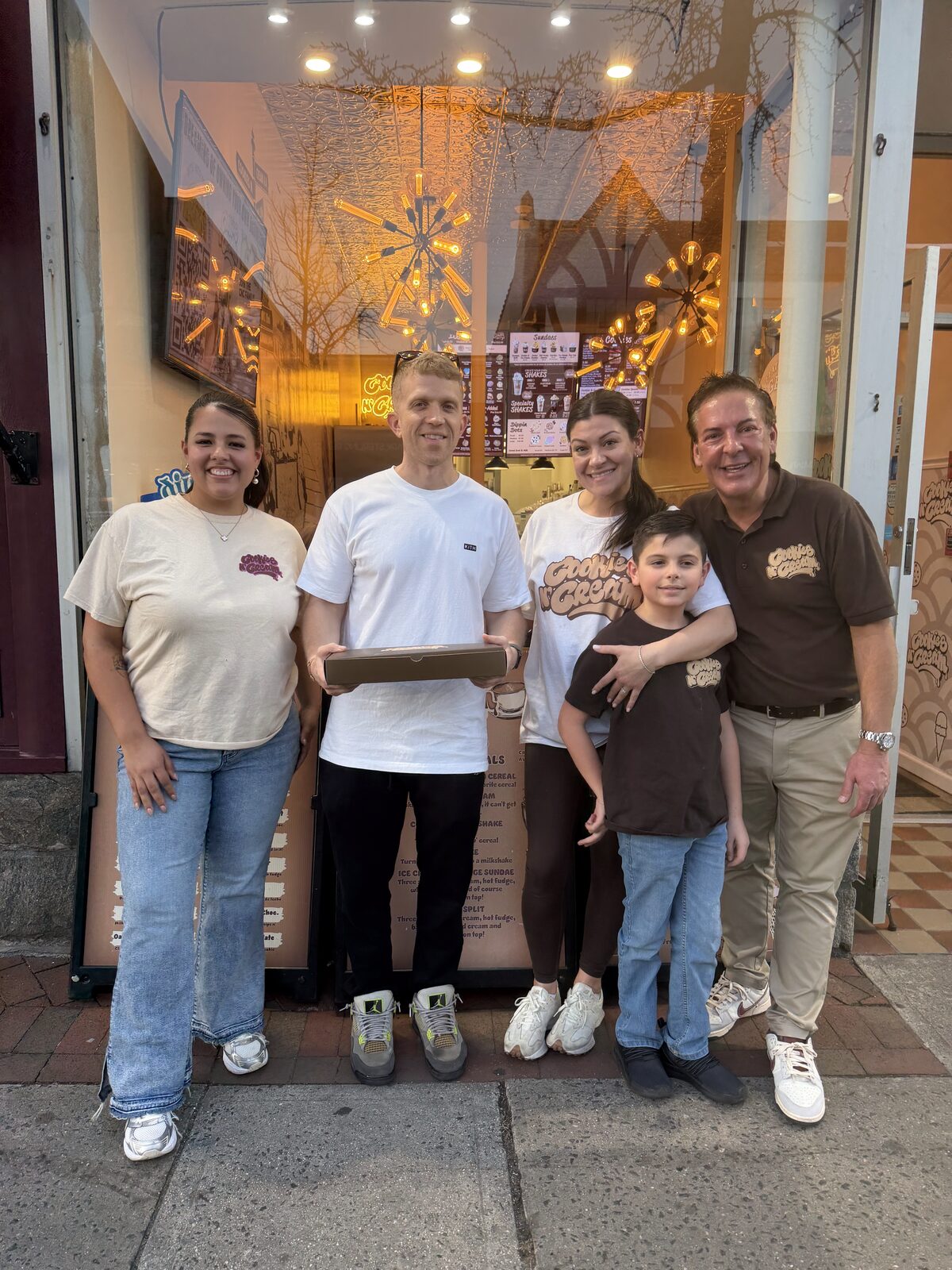 Cookies N' Cream team and collaborators outside a store during an influencer collaboration shoot